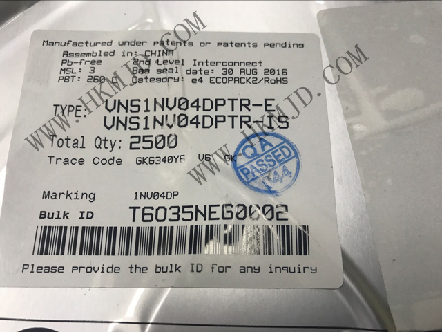 ST VNS1NV04DPTR PMIC - 配電開關(guān)、負(fù)載驅(qū)動器 VNS1NV04