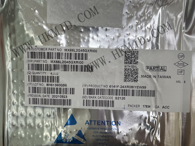 全新原裝 MXIC MX66L2G45GXRI00 串行NOR閃存 2Gb SPI - 四 I/O，DTR