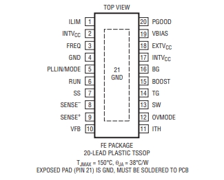 LINEAR(凌特) LTC3769EFE 60V、低 IQ、同步升壓型轉(zhuǎn)換器控制器