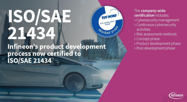 英飛凌計劃對TRAVEO? T2G汽車MCU進(jìn)行ISO/SAE 21434 產(chǎn)品合規(guī)認(rèn)證