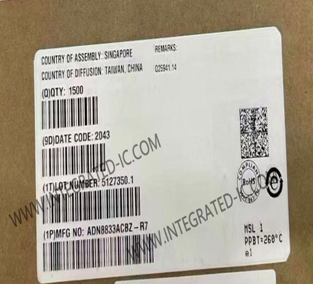 [供應原裝] ADI ADN8833ACBZ 1A，熱電冷卻器(TEC)驅(qū)動器